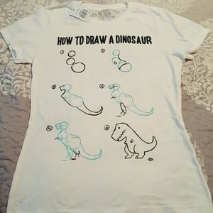 Hot Topic How to Draw a Dinosaur Shirt